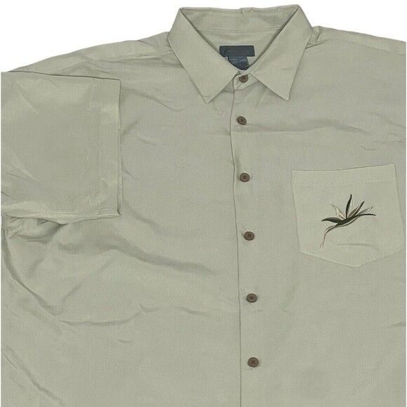 Kaylua‎ Bay Hawaiian Short Sleeve XL Green Button Down Shirt - Picture 1 of 6
